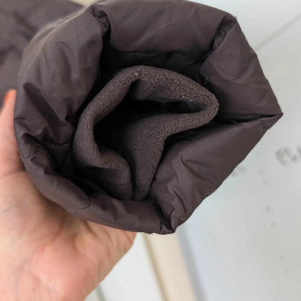 Landsend Silver Goose Down Jacket In Chocolate Brown S - Picture 7 of 13